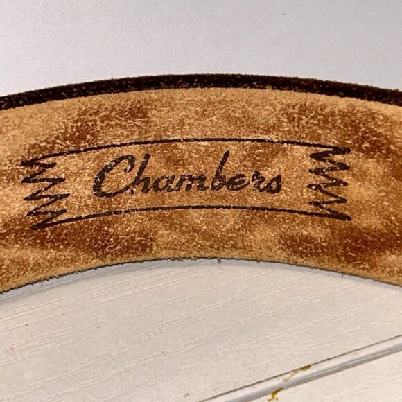 Zuni Sun Face Leather Belt Buckle and Chambers Belt Hand Carved Size 34 - Picture 6 of 10